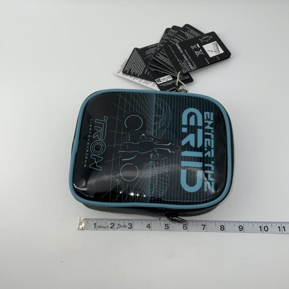 New Disney Parks Enter The Grid Loungefly Bag Purse Light Up Glow Black Blue - Picture 6 of 6